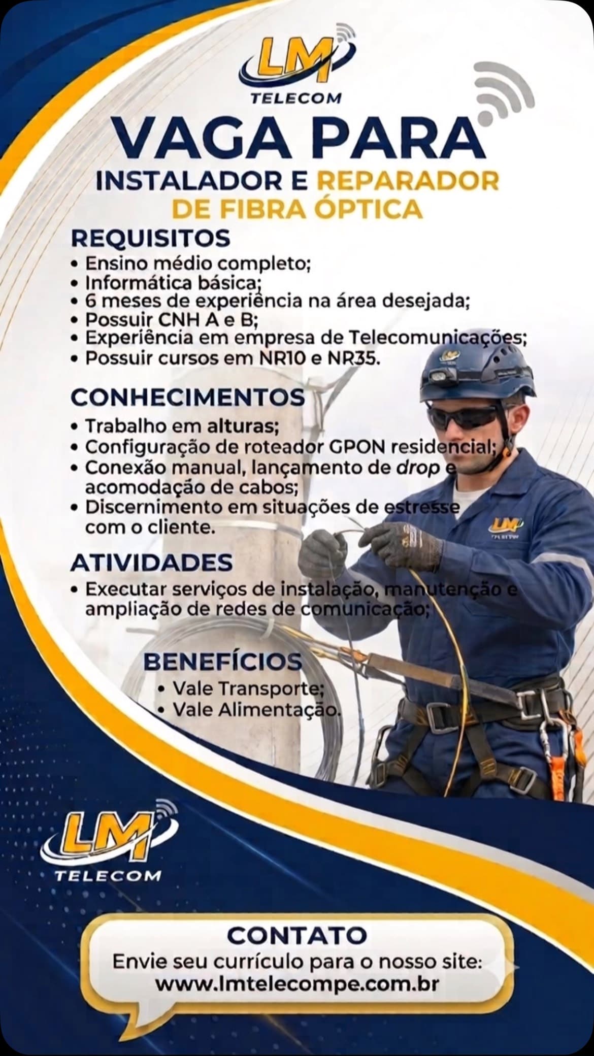 VENHA FAZER PARTE DA NOSSA EQUIPE!